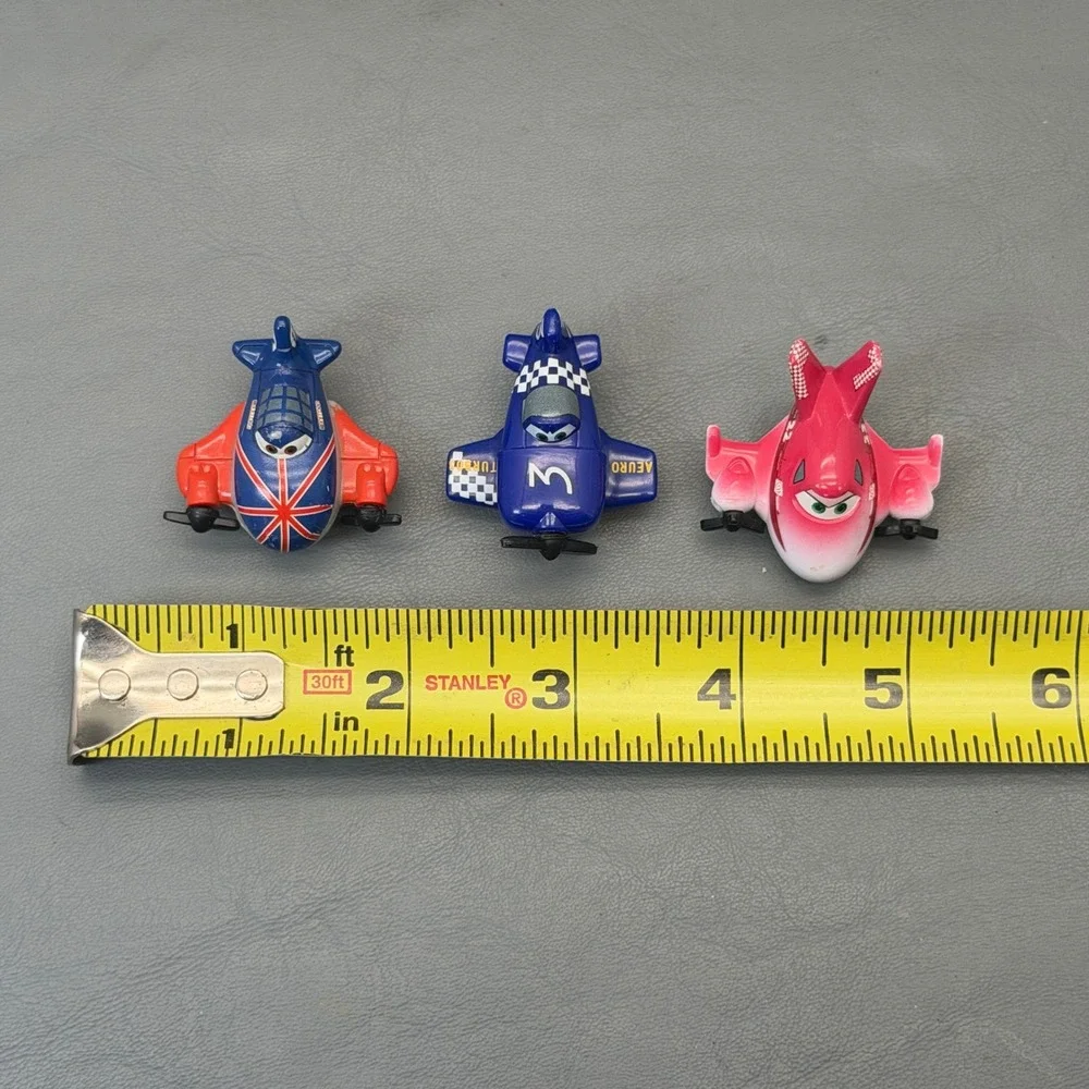 Disney Planes Micro Drifters Lot of 3 Mini Figures Rochelle Bulldog